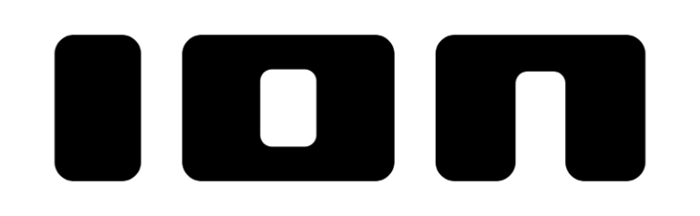 Ion logo black on white